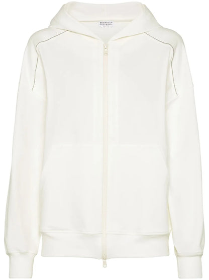 Monili-Embellished Hoodie