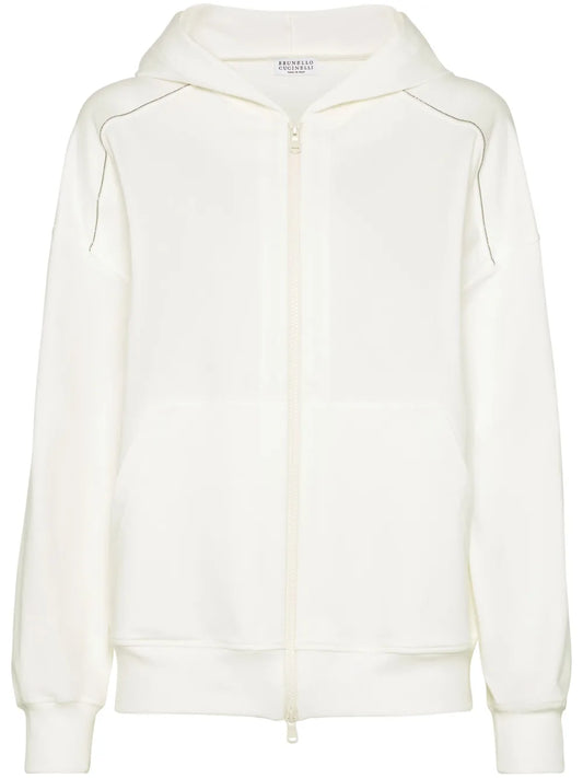 Monili-Embellished Hoodie