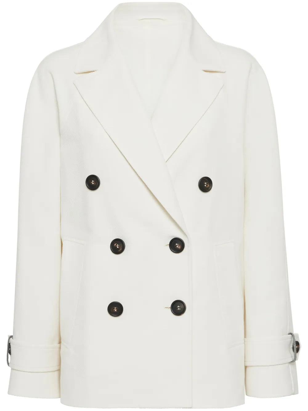 Monili Bead-Embellished Peacoat