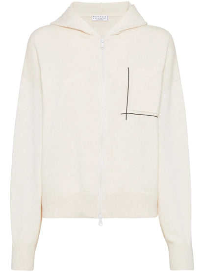 Monili-Detail Hoodie