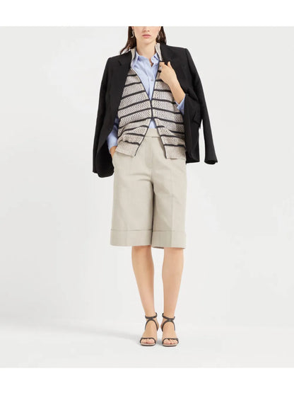 Monili-Detail Twill Blazer