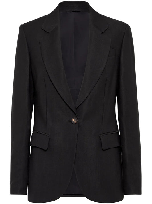 Monili-Detail Twill Blazer