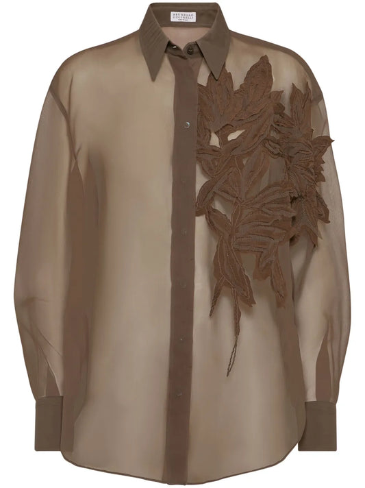 Flora-Appliqué Shirt