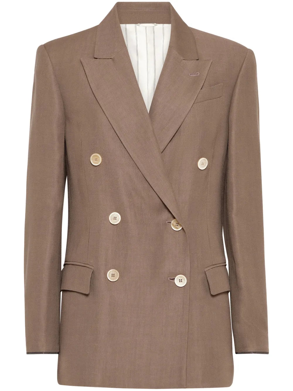 Monili-Detail Twill Blazer