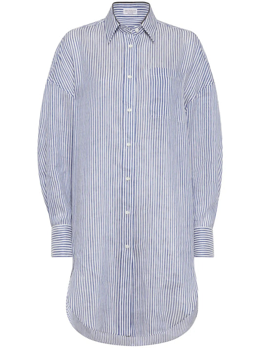 Monili-Trim Long Shirt
