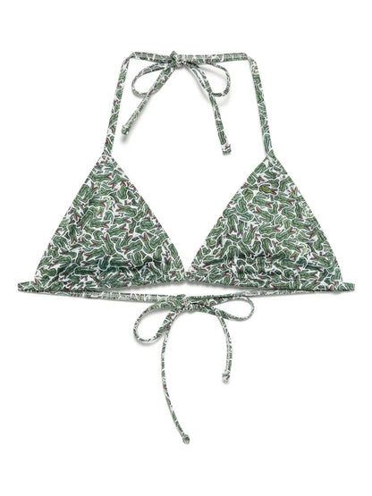 Monogram-Print Bikini Top