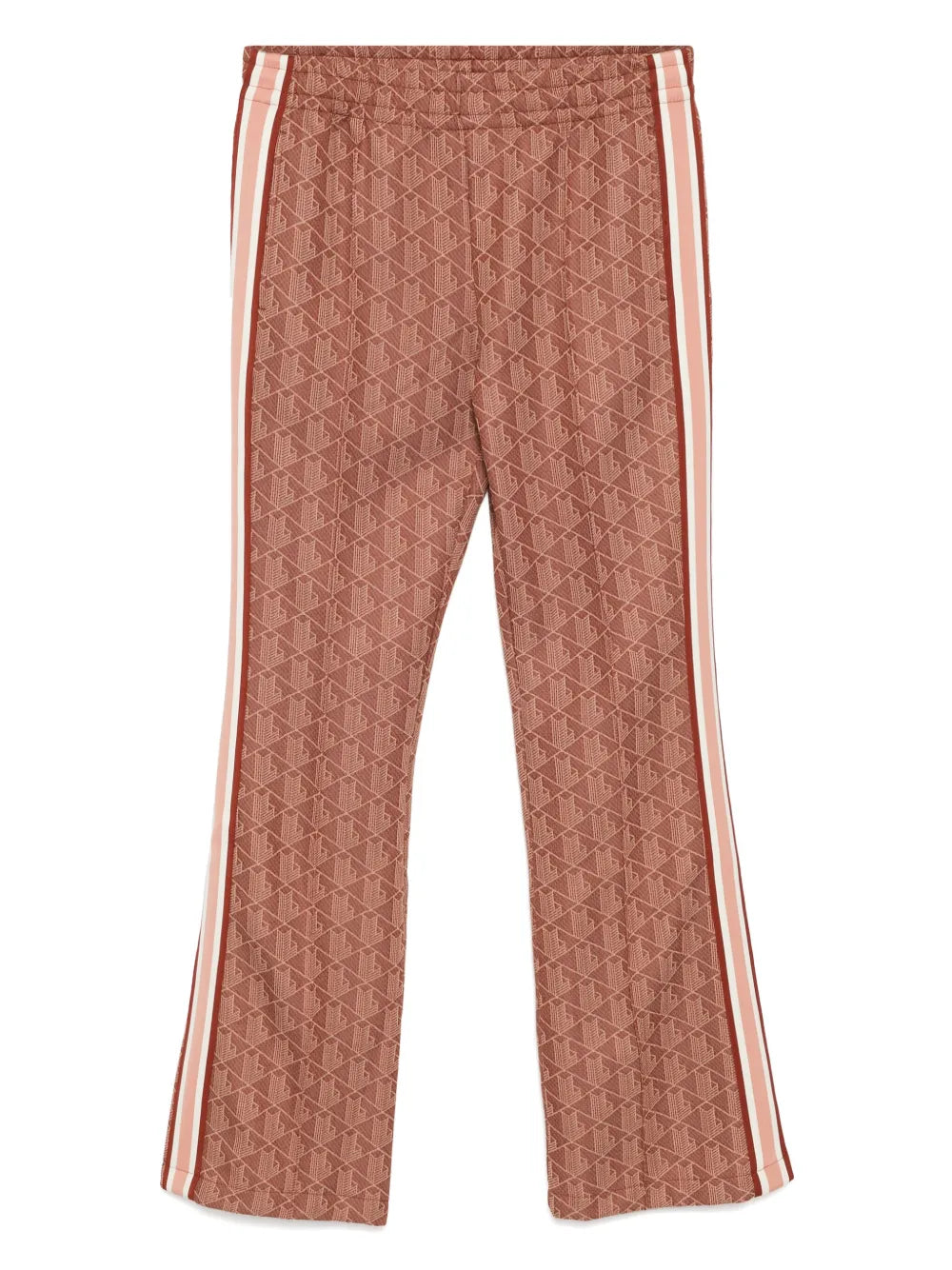 Monogram Print Flared Trousers