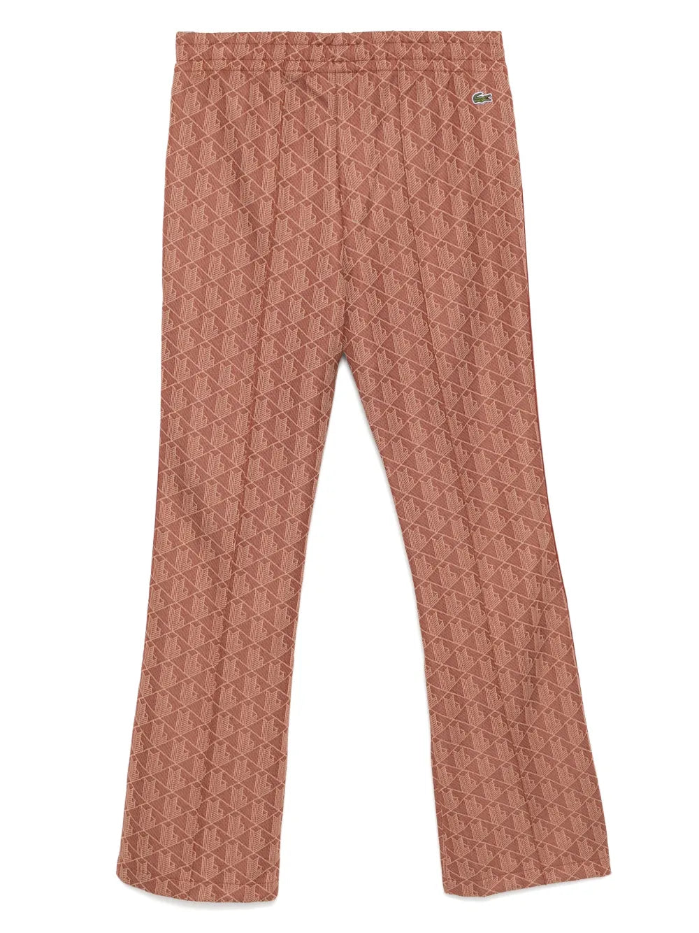 Monogram Print Flared Trousers