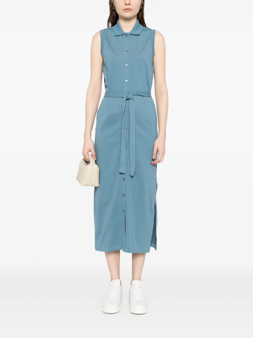 Long Stretch Mini Piqué Polo Dress