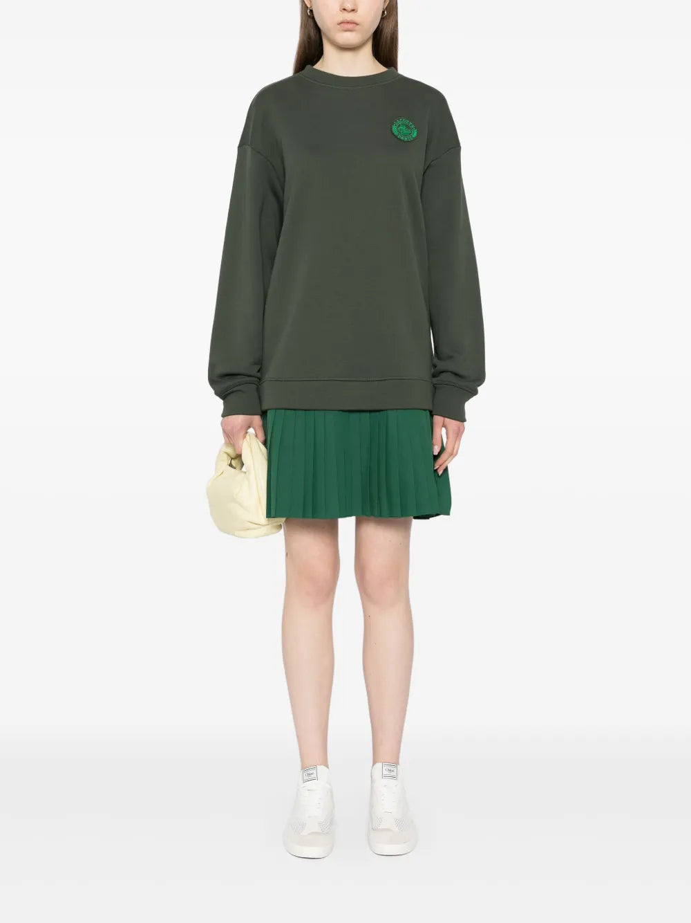 Pleated Sweatshirt Dress
