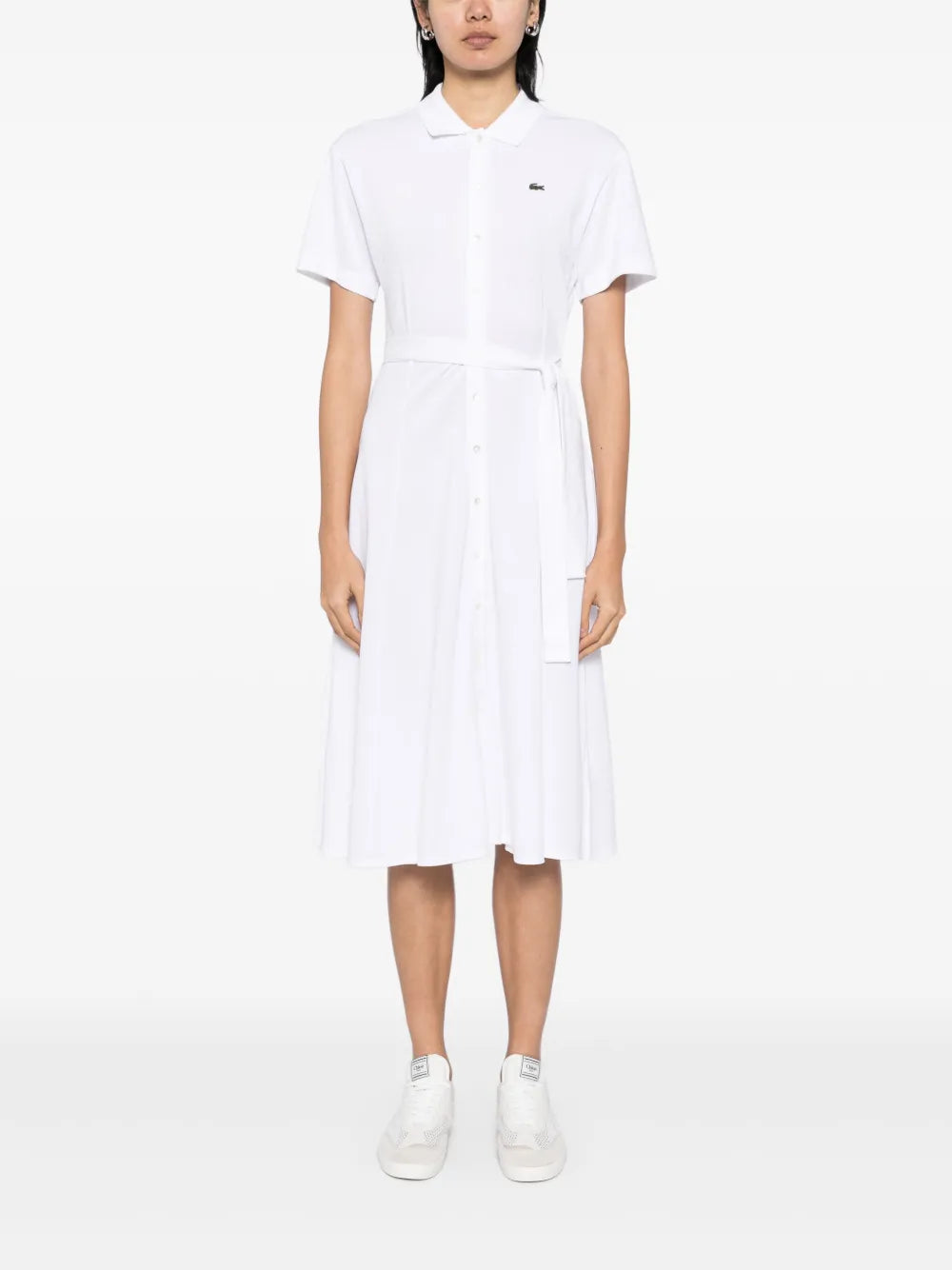 Piqué Flared Polo Dress