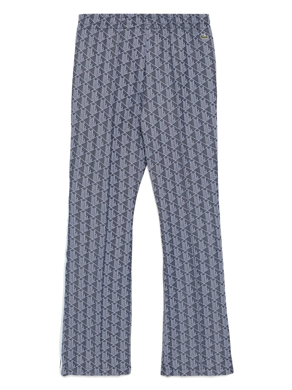 Monogram Print Flared Trousers