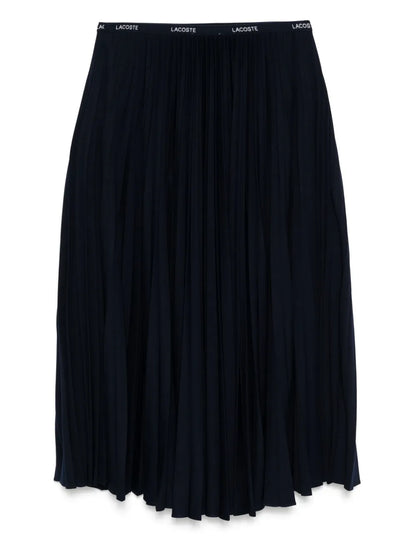 Long Pleated Elasticated Waist Skirt
