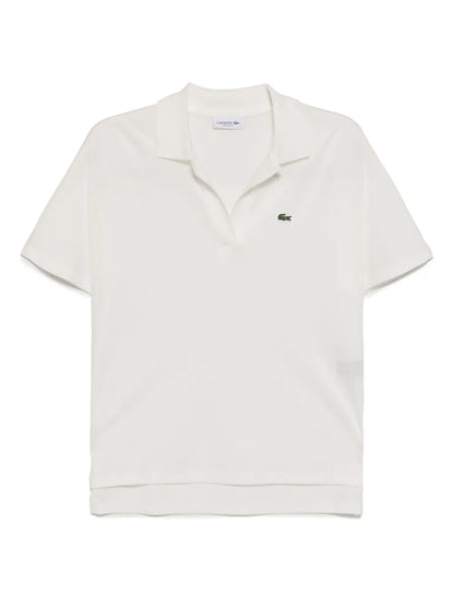 Fluid Piqué Polo Top