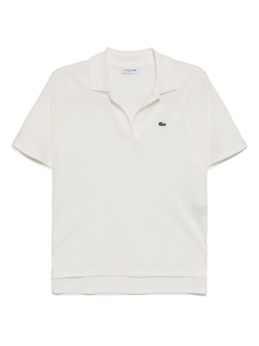 Fluid Piqué Polo Top