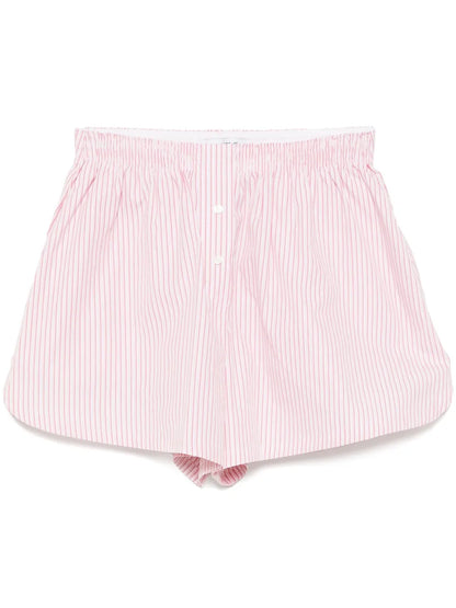 Striped Poplin Shorts