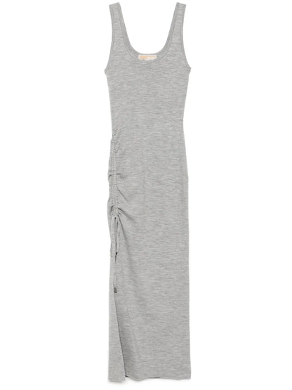 Ruched Scoop-Neck Dress