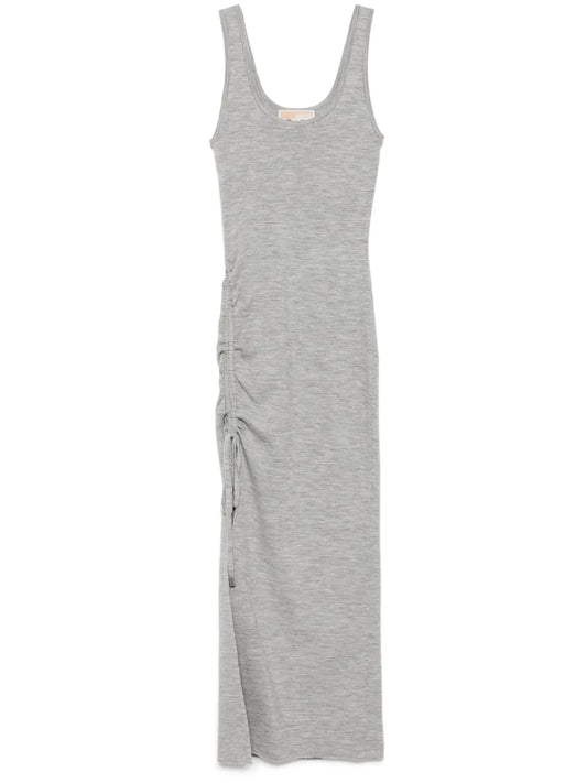 Ruched Scoop-Neck Dress