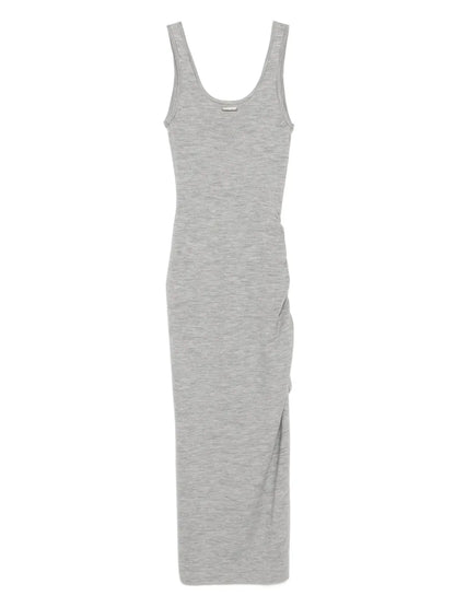 Ruched Scoop-Neck Dress