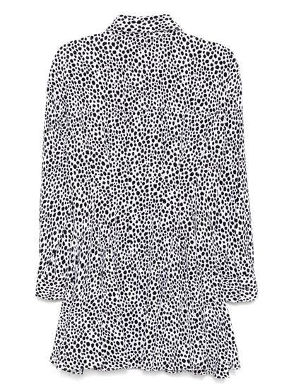 Printed Pleated Shirt Dress