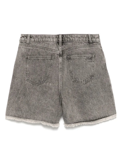 Fringed Denim Shorts