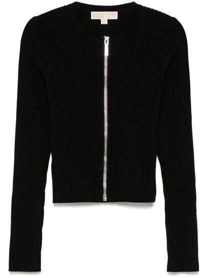 Ribbed Zip Cardigan