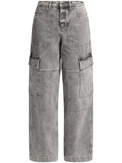Wide-Leg Cargo Jeans