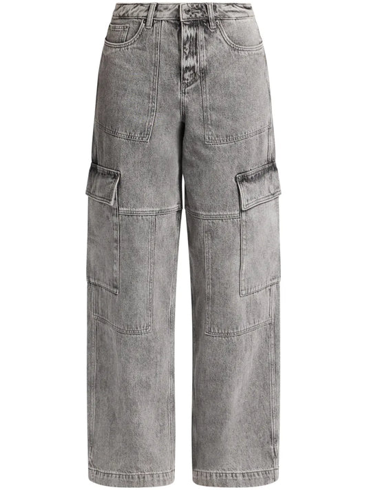 Wide-Leg Cargo Jeans