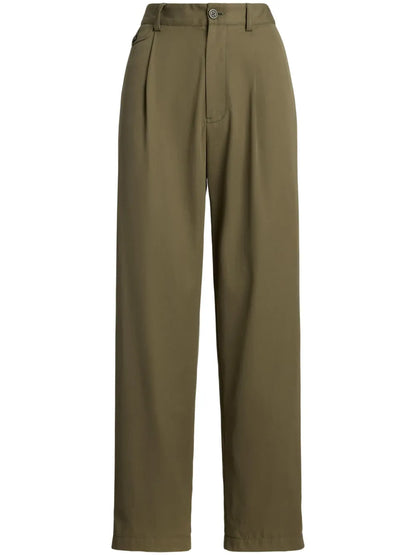 Pleated Wide-Leg Trousers