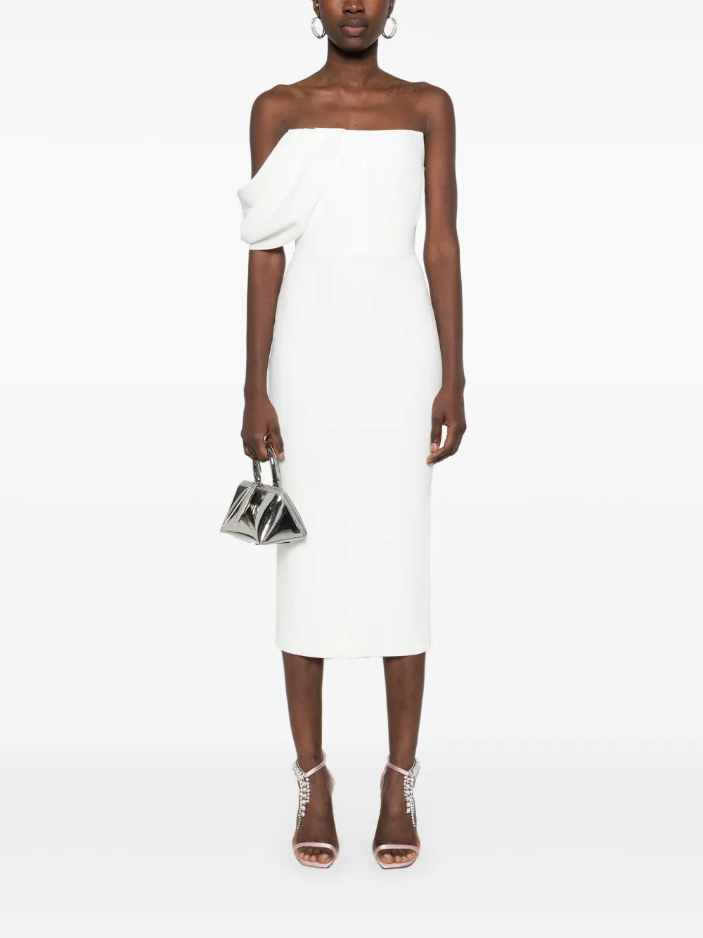 Crepe Corset Midi Dress
