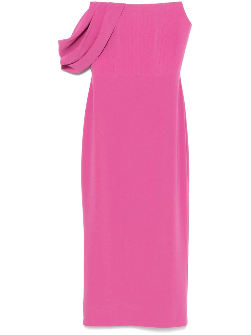 Crepe Corset Midi Dress