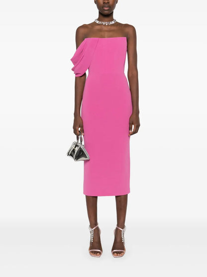 Crepe Corset Midi Dress