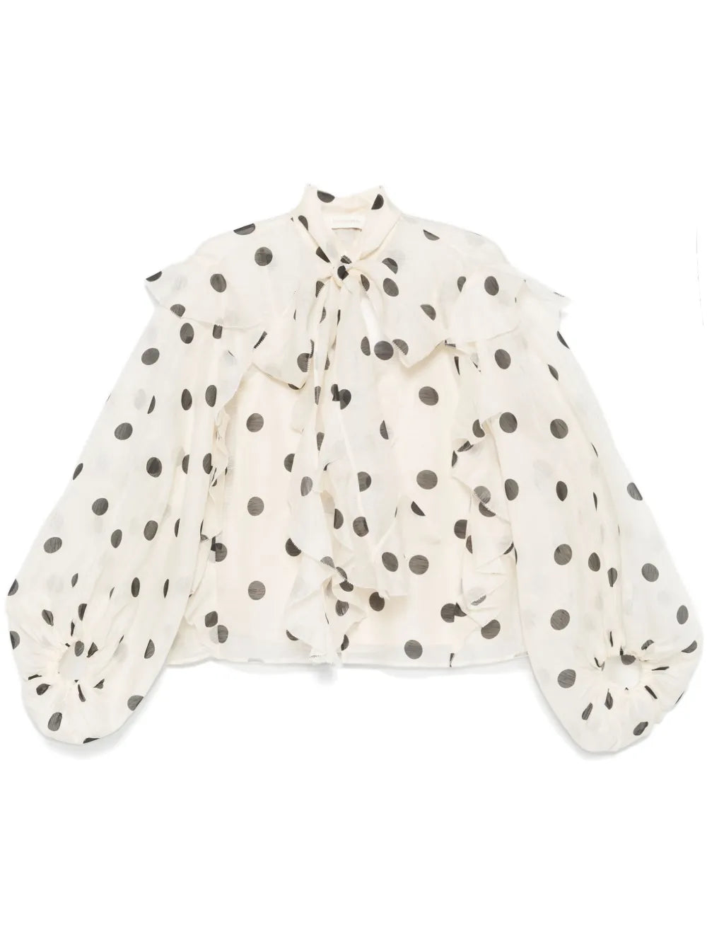 Crush Tie Neck Ruffle Shirt