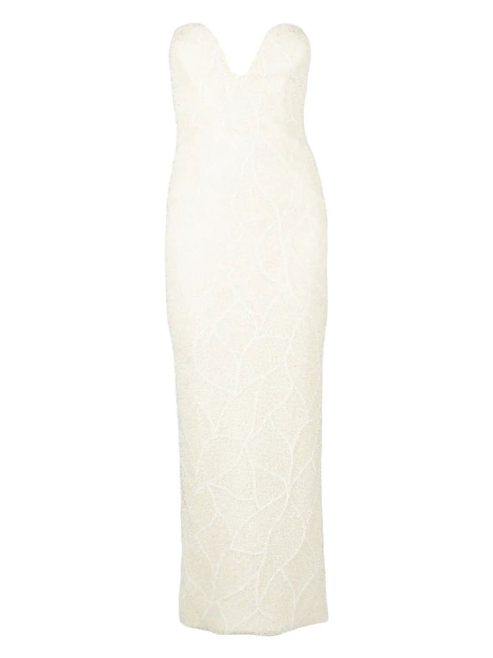 Faux-Pearl Embellished Maxi Dress