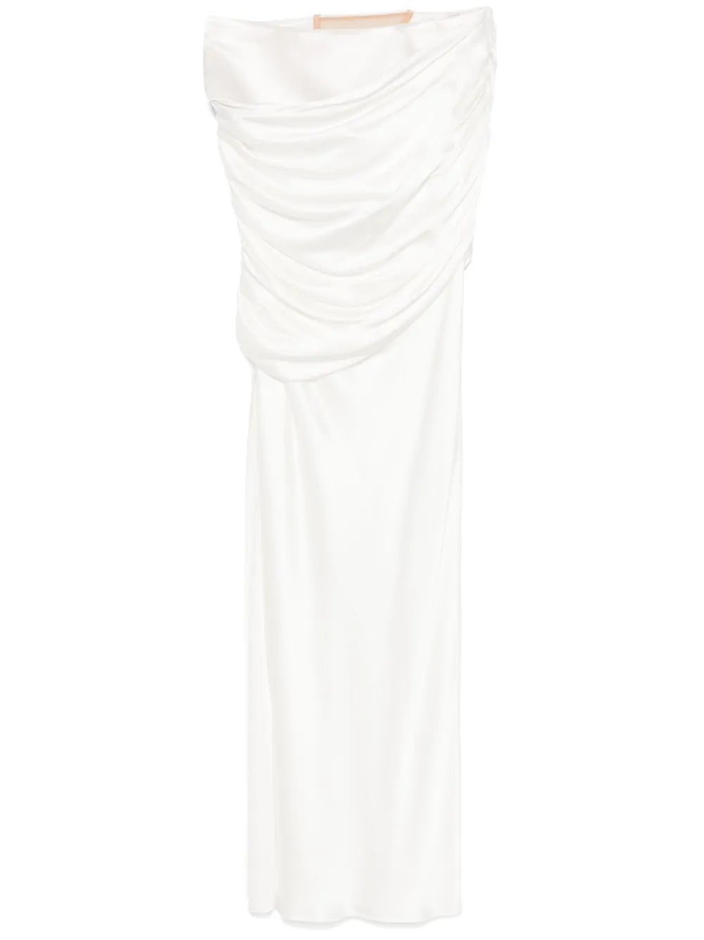 Draped Silk Maxi Skirt