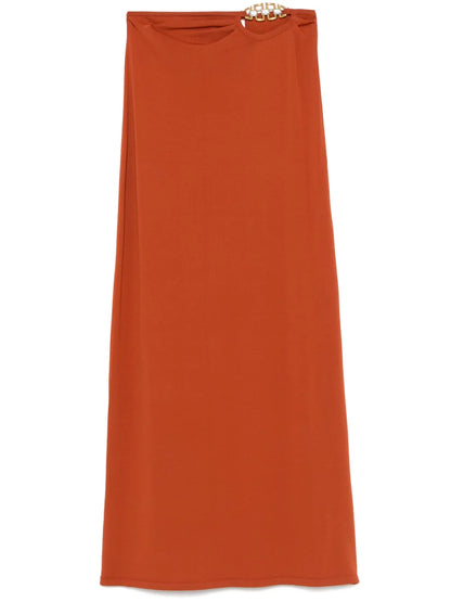 Appliqué-Detailed Maxi Skirt