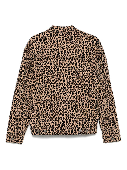 Leopard-Print Denim Jacket