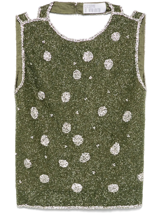 Bead-Embellished Tank Top