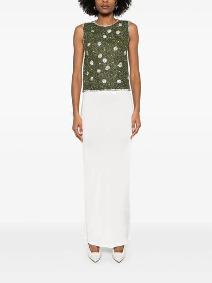 Bead-Embellished Tank Top