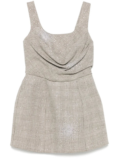 Rhinestone-Embellished Mini Dress
