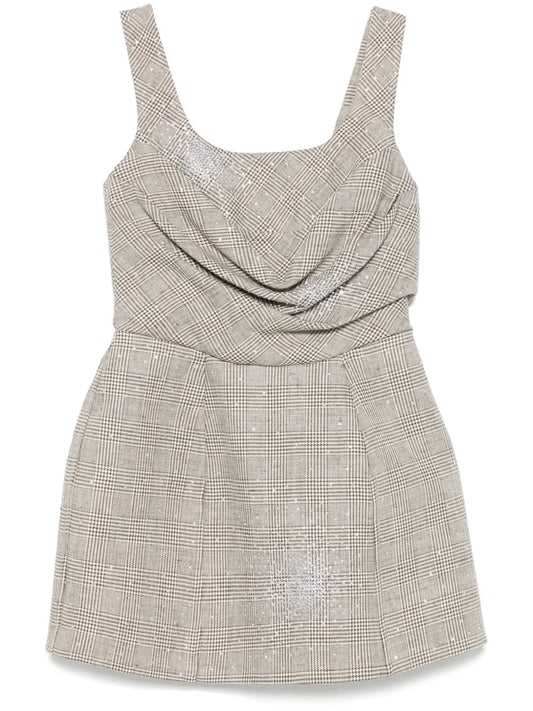 Rhinestone-Embellished Mini Dress