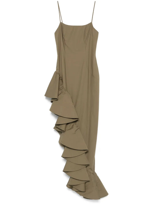 Ruffle-Detail Maxi Dress