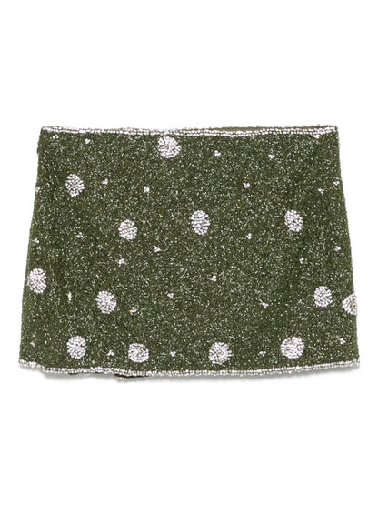 Bead-Embellished Mini Skirt