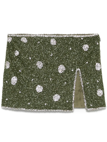 Bead-Embellished Mini Skirt