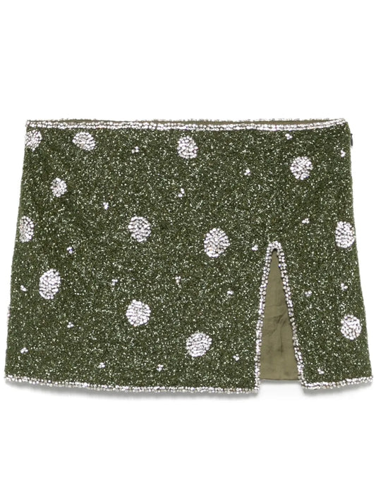 Bead-Embellished Mini Skirt