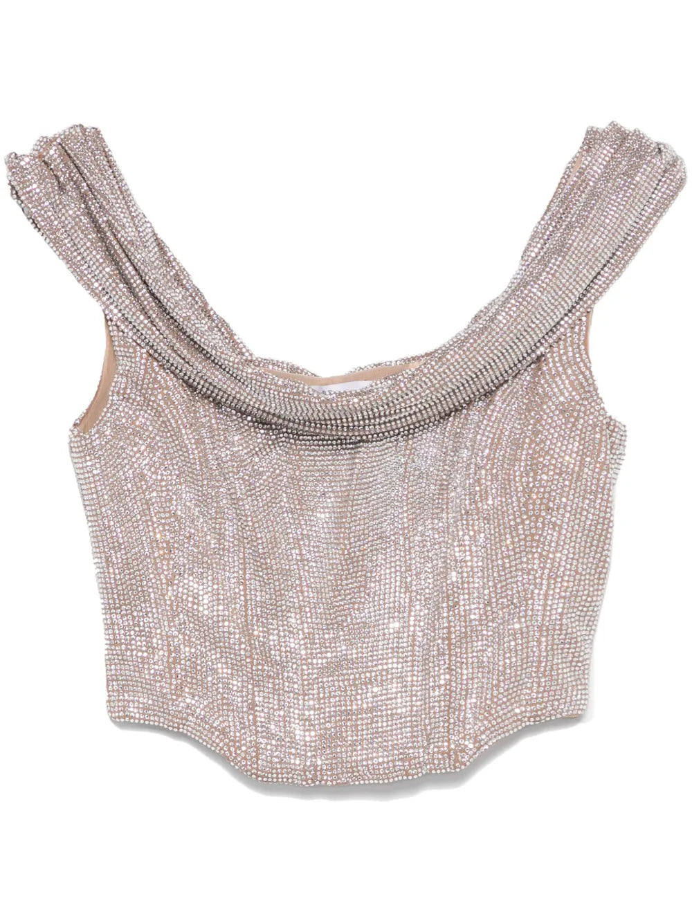 Crystal-Embellished Corset Top