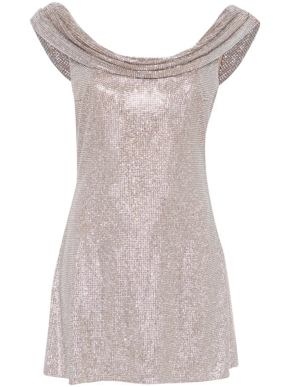 Crystal-Embellished Mini Dress