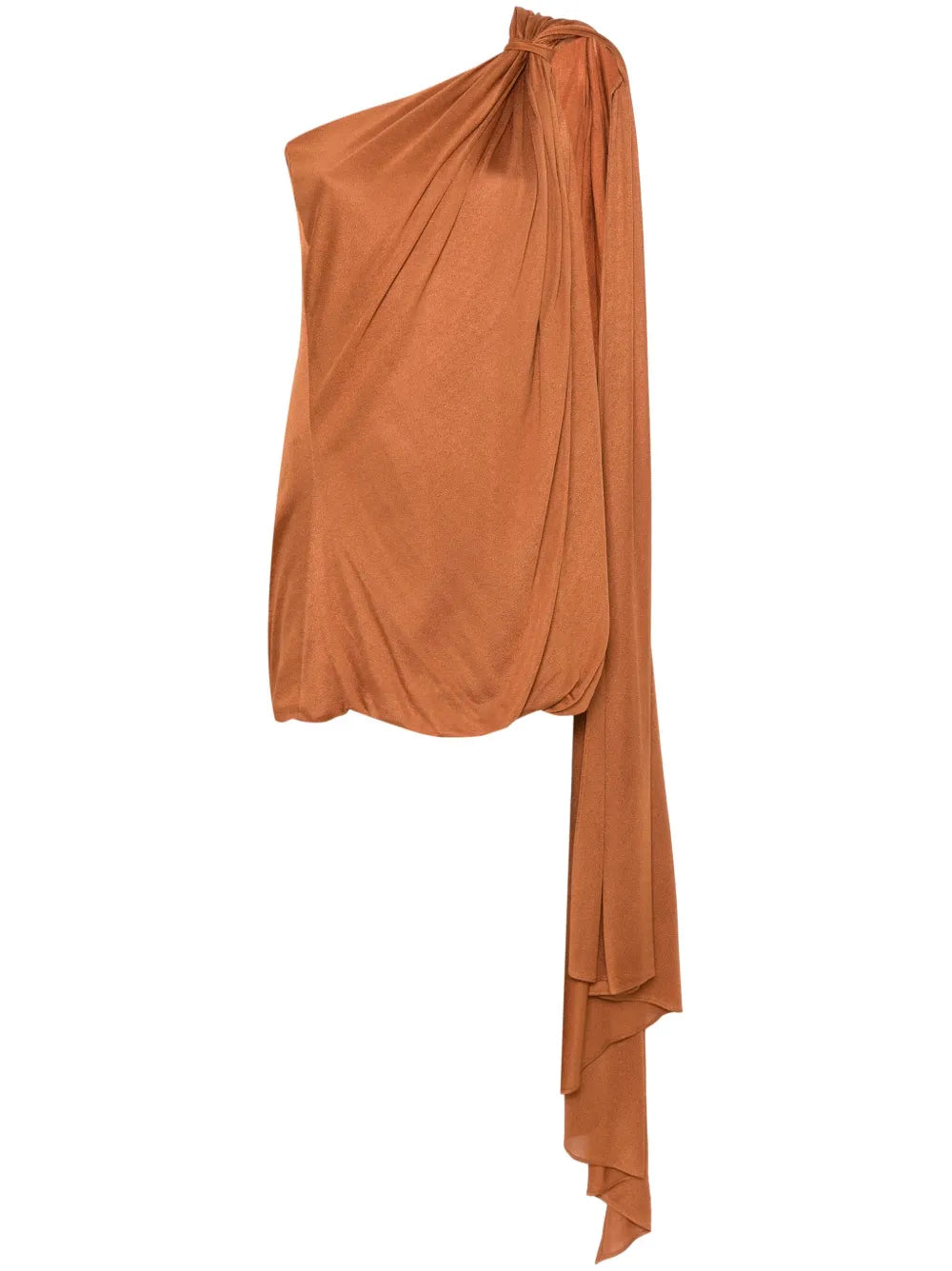 Draped-Panel Mini Dress
