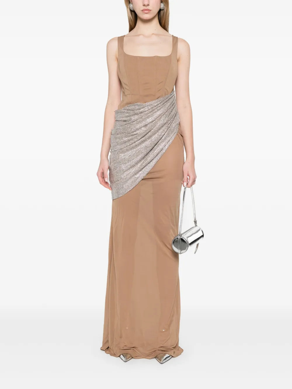 Rhinestone-Embellished Gown