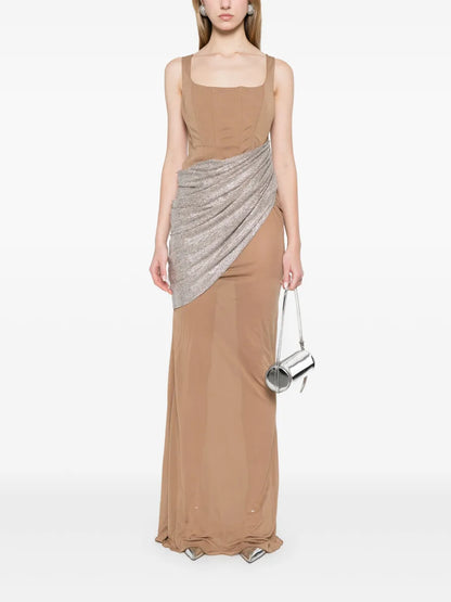 Rhinestone-Embellished Gown